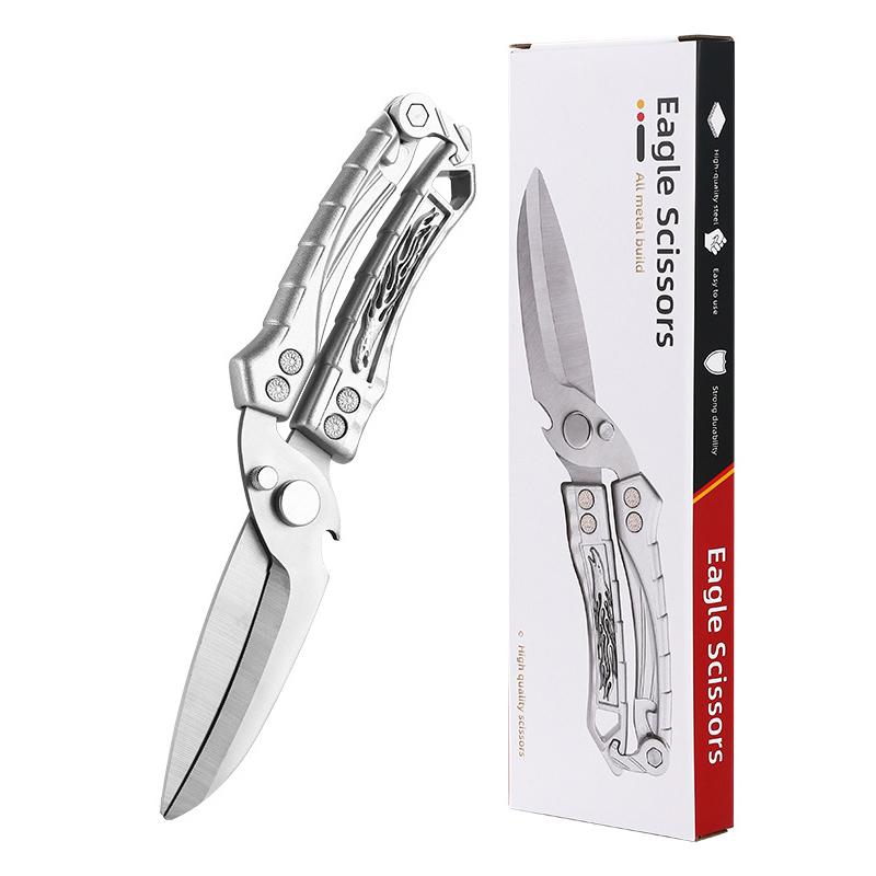 Multi Functional Stainless Steel Food Barbecue Kitchen Scissors Household Specific Strong Shears for Cutting Chicken Bones