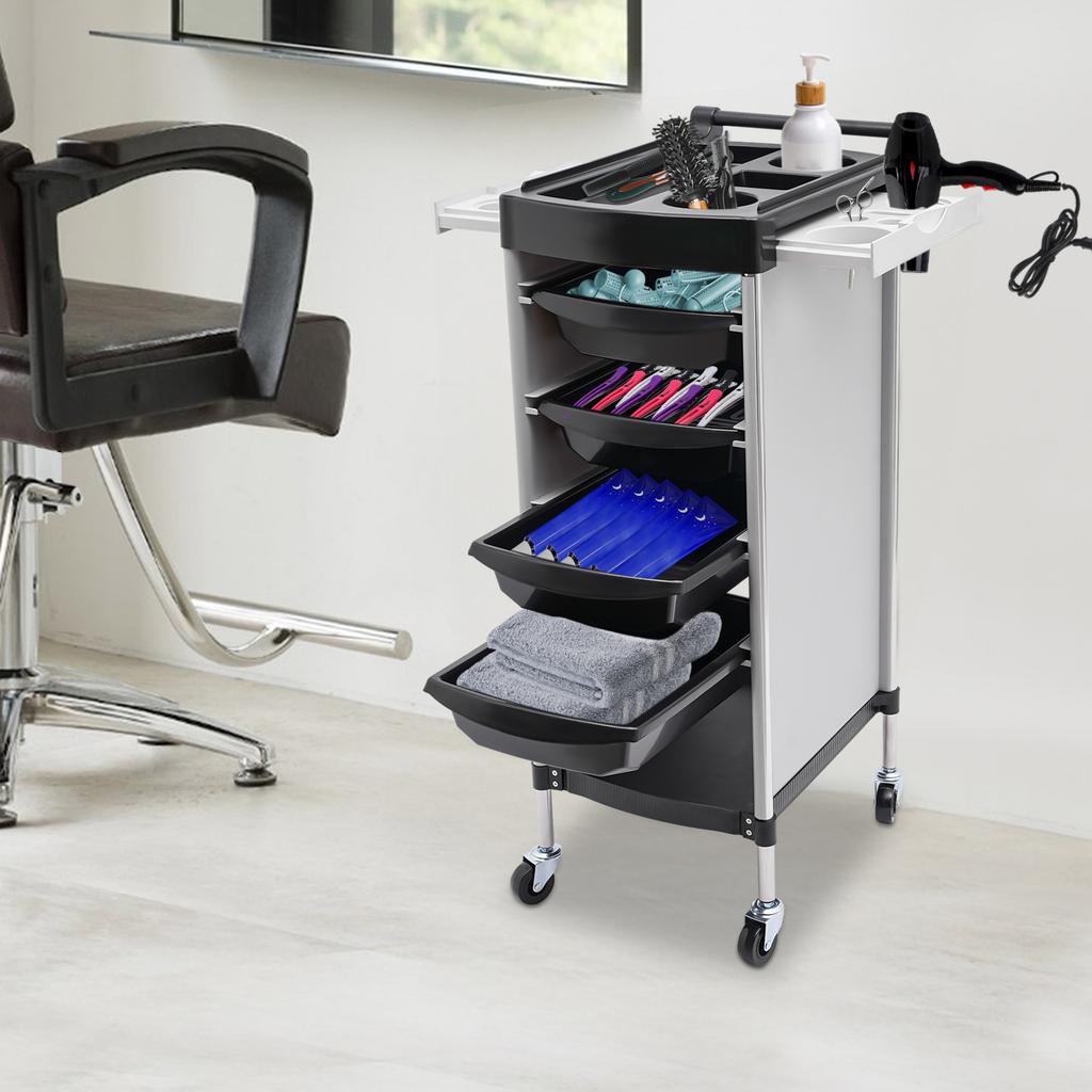 Hair Salon Storage Tool Cart 6-Layer Salon Cart with Wheels Space Saving Barber Station Trolley Rolling Carts for SPA Tattoo