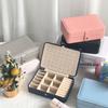 Schmuckkasten Organizer aus Leder Schmuckdisplay Schmuckschatullen und Verpackung Ringbox Geeignet für Ohrringe und Ringe