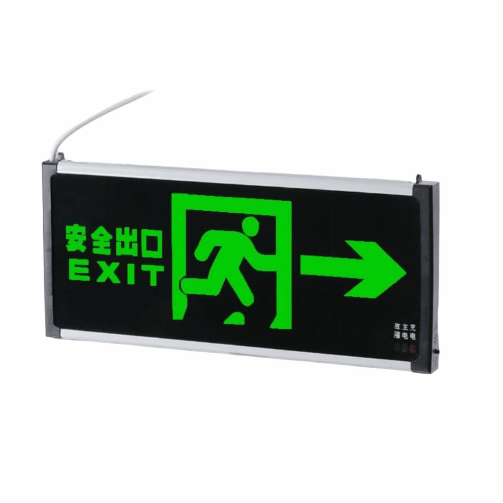LED Light Safety Exit Sign Hanging Indicator Warning Lamp Evacuation Sign Light  Hotel Use style 3 Single sided