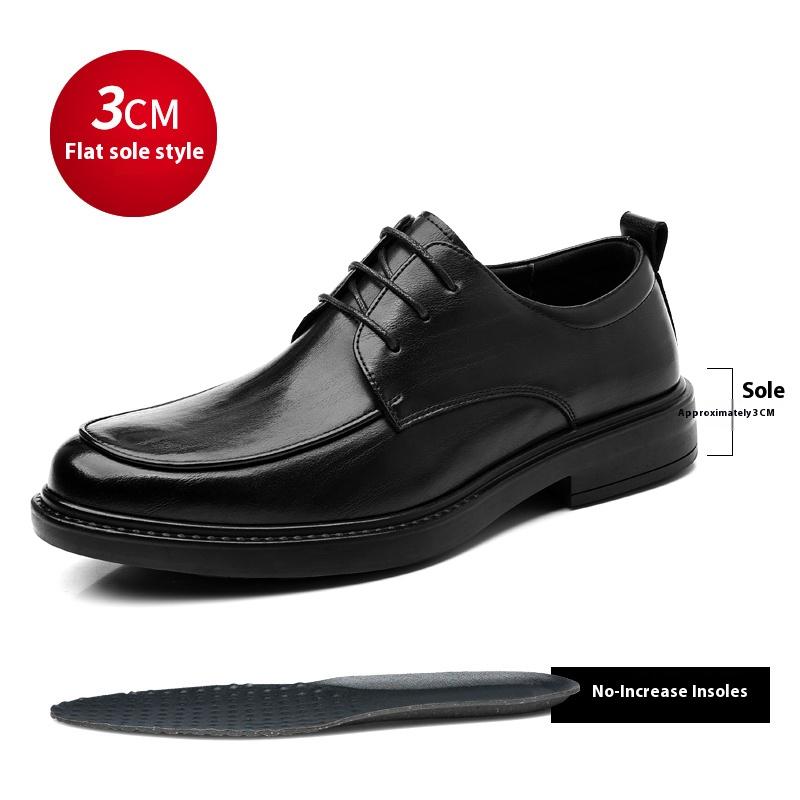 

British Style Men s Oxfords Elevator Shoes 3/6/8CM Inner Height Increase Leather Formal Dress Shoes for Wedding Office Party 37