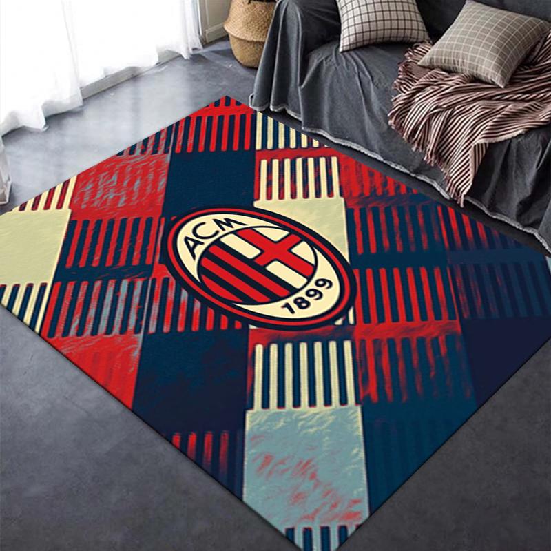 Nuovo Tappeto AC Milan 2025 per Soggiorno Camera da Letto Casa Decorazione Divano, Tappetino Antiscivolo per Giochi Bambini 05