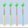 INS Stainless Steel Teaching Pointer Macaron Color Retractable Reading Sticks Luminous Finger Teaching Stick Students/Teachers
