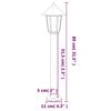 VidaXL Lampadaires d'extérieur 3 pcs argenté 80 cm acier inoxydable, éclairage au sol d'extérieur, éclairage au sol de 4006382