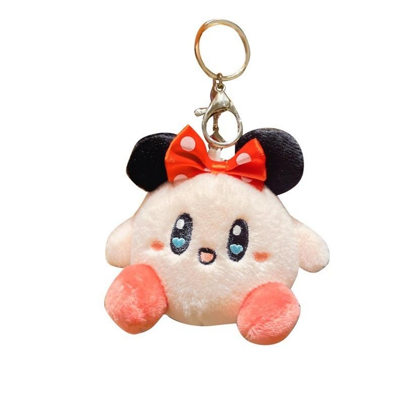 Mini Cute Plush Toy Keychain Bag Charm Star Kirby Couple Doll Hanging Ornament