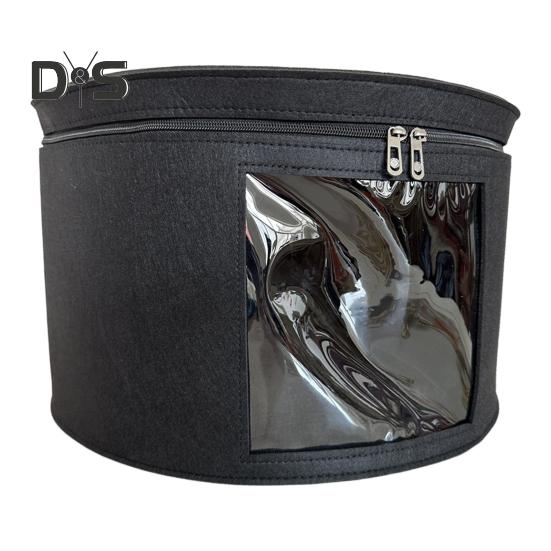 Organizér na uložení klobouku kbelík Průhledný design Zapínání na zip Velkokapacitní organizér na kovbojský klobouk Pouzdro s rukojetí