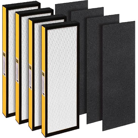 AC4825 Filter B Replacement Compatible with Germ-Guardian Air Purifier AC4825 AC4825E AC4800 AC4850PT AC4900CA AC4820 AC4300 Air Purifier, 4 HEPA