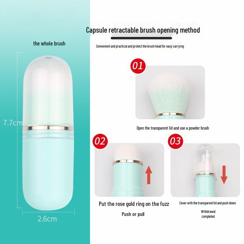 Telescopic Portable Capsule Makeup Brush - Blush Brush & Beauty Tool