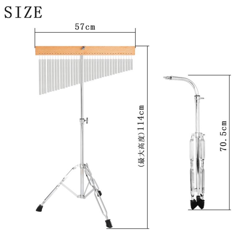 hot! FL-36 36-Tone Bar Chimes Music Bell Single Row Wind Chime Musical Percussion Instrument with Tripod