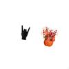 Creative Hand Gesture Sculpture with Artificial Flower Bonsai for Apartment Bedroom Restaurant Decor