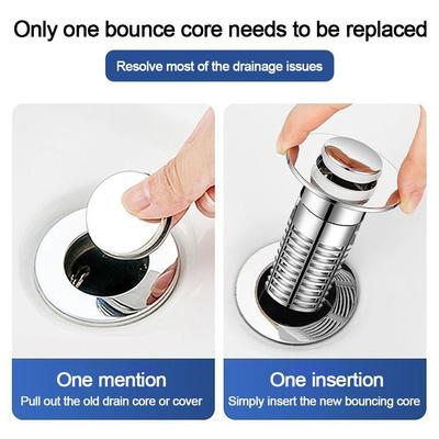 Plastic Floor Drain Filter Mesh Hair Trap Sealing Cover Washbasin Bounce Core Multifunctional Anti-clog Shower Leak Net