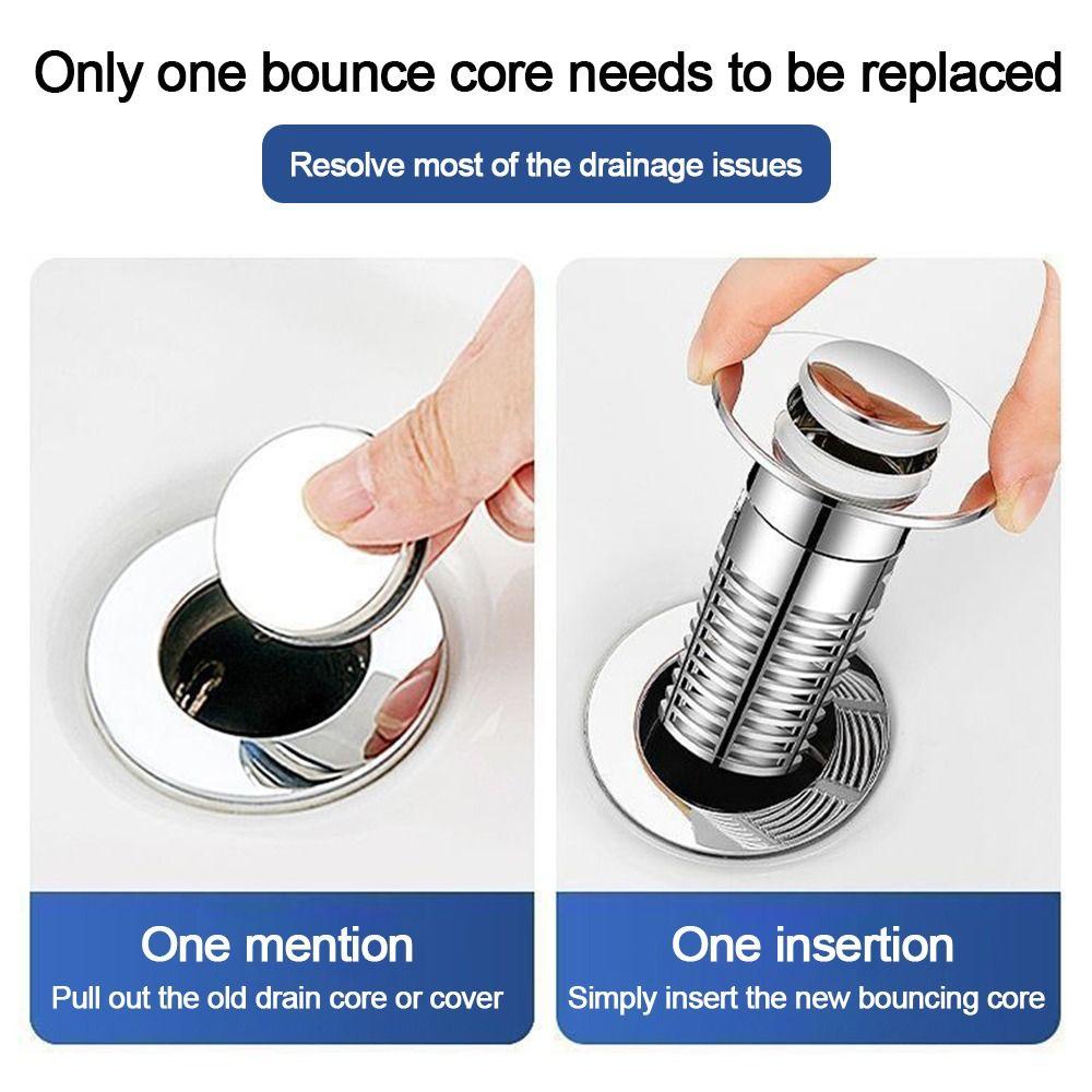 Plastic Floor Drain Filter Mesh Hair Trap Sealing Cover Washbasin Bounce Core Multifunctional Anti-clog Shower Leak Net