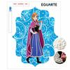Pearl Painting Frozen Anna Handmade DIY Pearl Gem Painting Pictures Crafts Special Shape Home Wall Decoration
