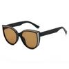 2026 New Cat Eye Large Frame Sunglasses, European American Ins Trendy Outdoor Retro Sun Glasses, UV Protection Eyewear for Daily Outfit