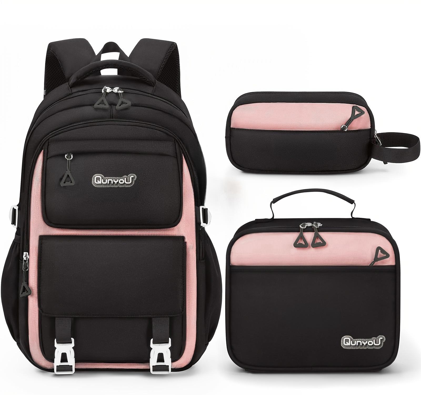 3 Stuks/Set Leerlingtassen voor Tienermeisjes Vochtbestendige Jeugd Schoolrugzak Studenten Jeugd Schooltas Met Etui Lunchbox