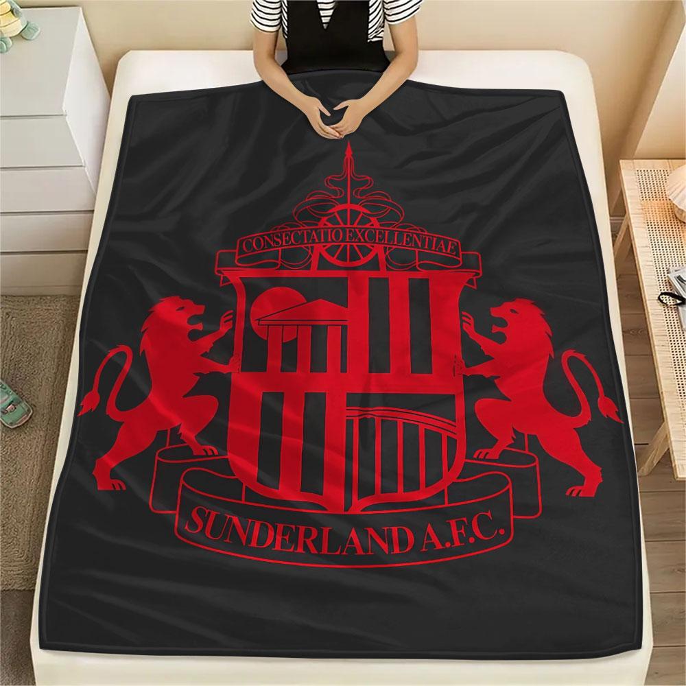 Sunderland Printed Flannel Blanket, Soft Throw for Bedroom Sofa, Washable, Fan Merchandise, Great Gift.