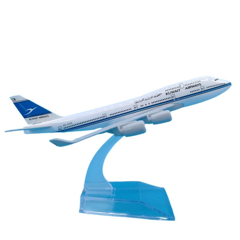 

Масштаб 1/400 Модель самолета B747 Kuwait Airways 16 см Модель самолета Металлический сплав Самолет Коллекционная Выставочная модель Сувенирная игрушка синий/белый