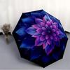 1pc Lotus Mandala Automatic Folding Umbrella Durable Iron Frame,All Seasons Home Travel Outdoor Multifunctional Umbrella yy251115087
