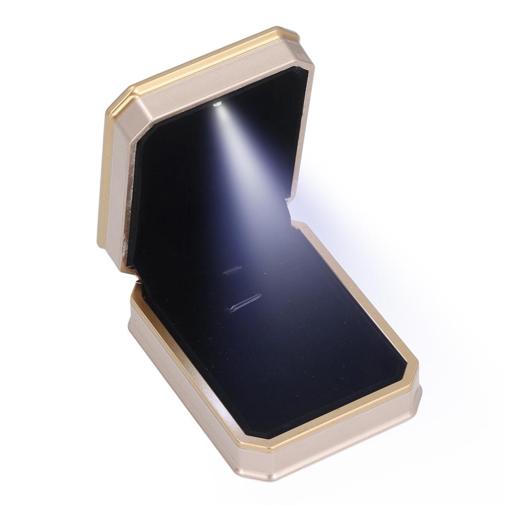 LED Anhänger Halskette Geschenkbox Multifunktionale Flock Schmuckaufbewahrung Ausstellungsbox für Zuhause