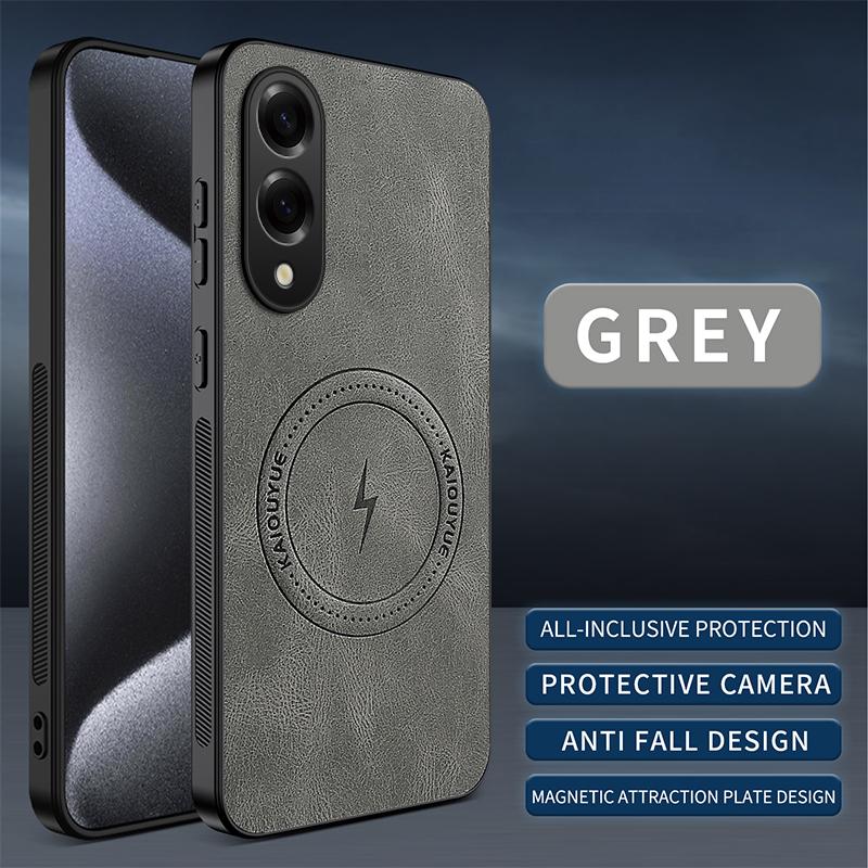 For Samsung Galaxy S25 FE /S25 Ultra/S25 Plus/S25 edge Simple Stylish Magnetic Suction PU Leather Skin-friendly Anti-drop Cover