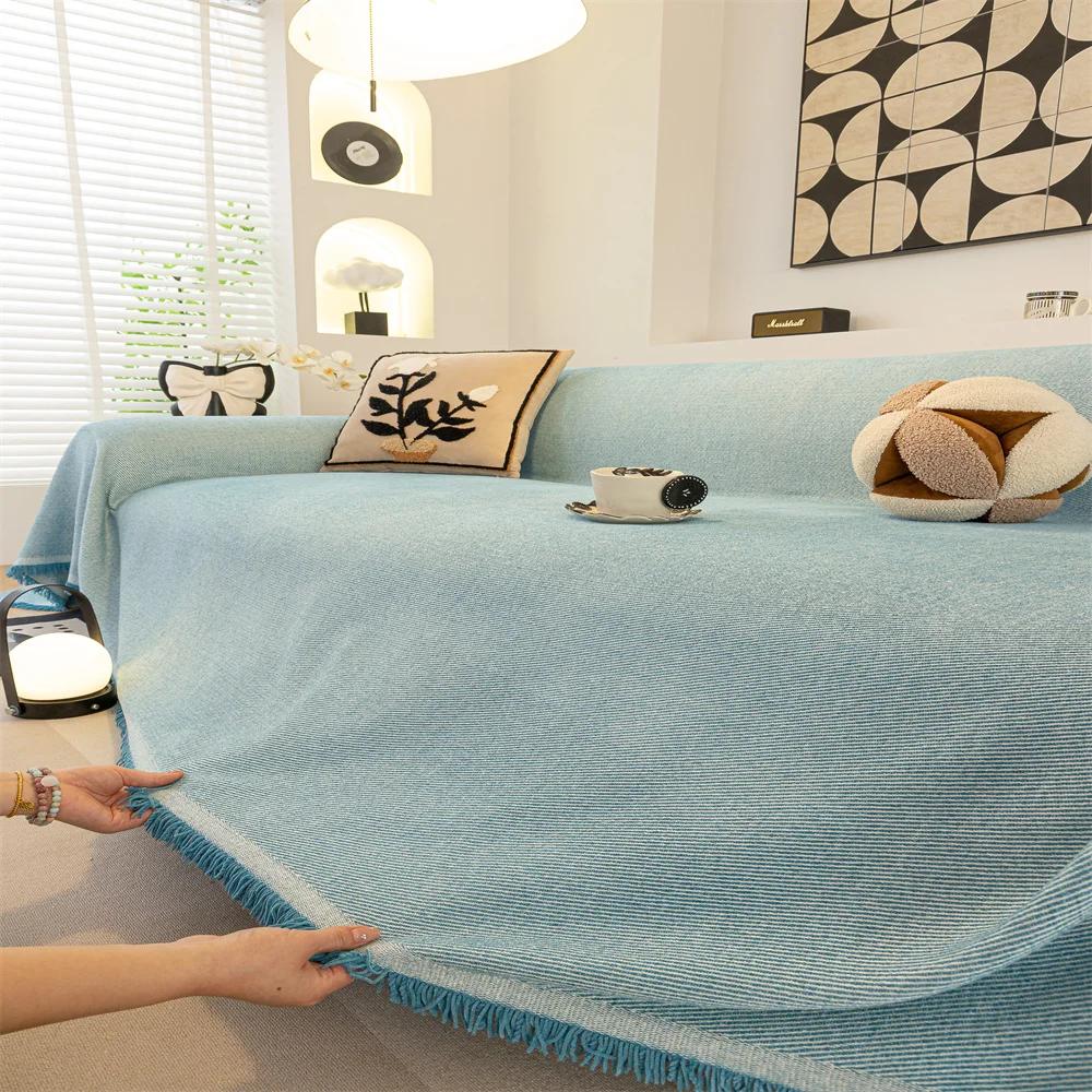 Woven Cotton Sofa Cover Blanket Sofa Towel for Living Room Furniture Dapestry Couch Coverecor T