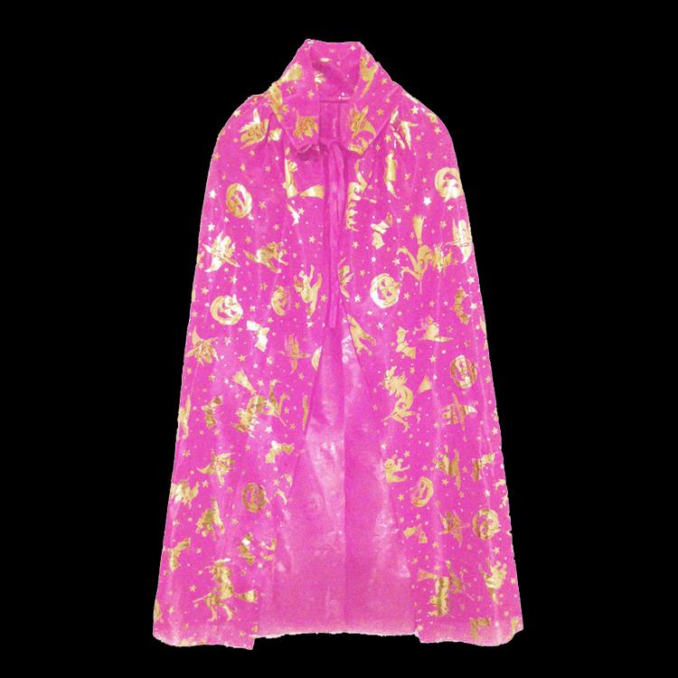 Pumpkin Cape Magician Costume Set for Adults & Kids - Witch, Wizard, or Performance Cloak for Halloween & Christmas
