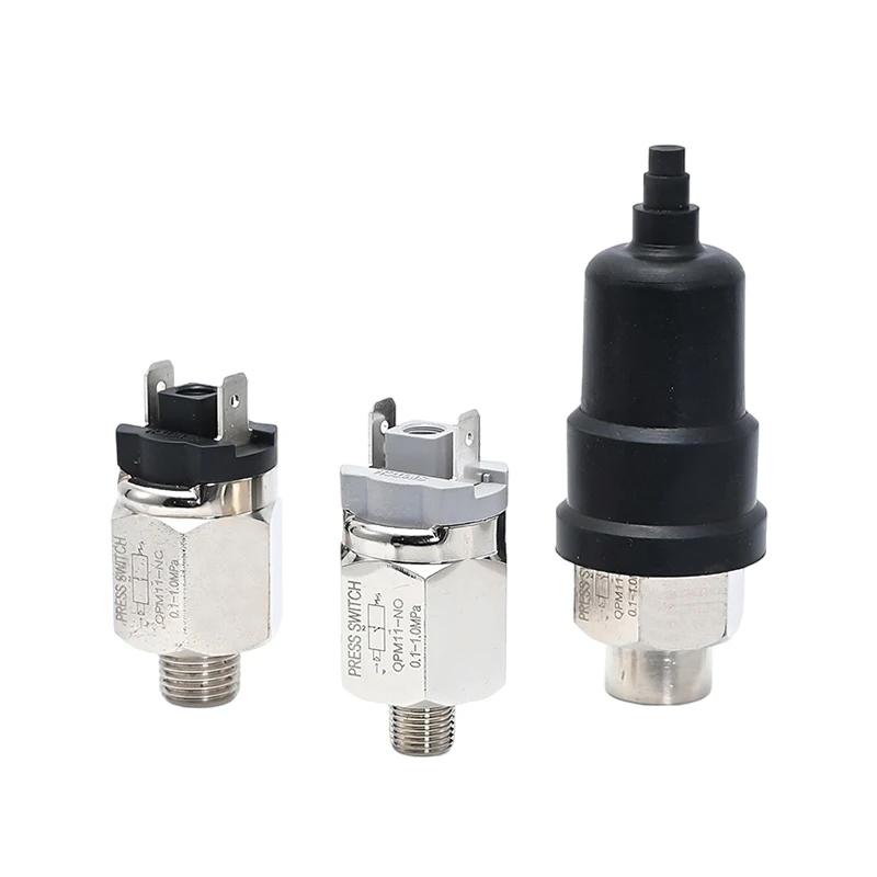QPM11-NC QPM11-NO 1/4" 1/8'' Pressure Switch Wire External Thread Nozzle Micro Pressure Adjustable Diaphragm Hydraulic Switch