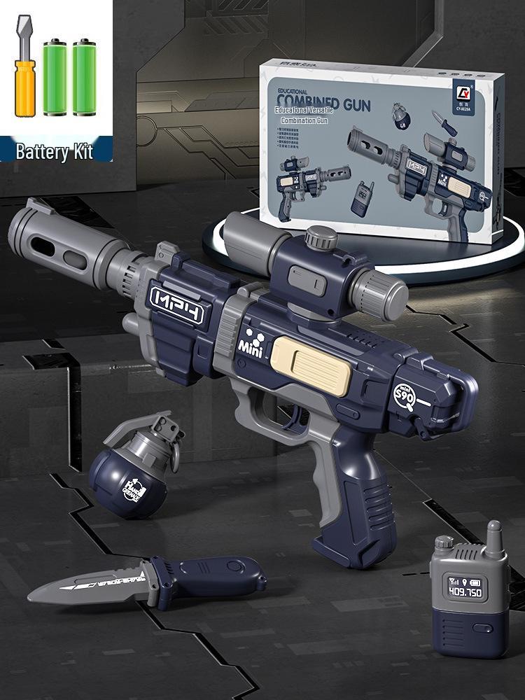 DIY Magnetic Gun Kit with Sound & Light for Kids Ages 3-6 - Educational Toy & Gift