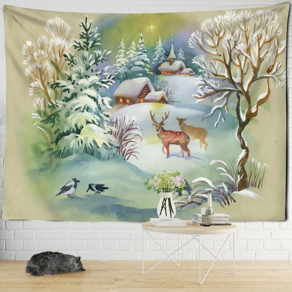 

Фавн Картина маслом Гобелен Настенный Животный Природный Пейзаж Богемная Хиппи Эстетика Каваи Комната Домашний Декор 200x150cm