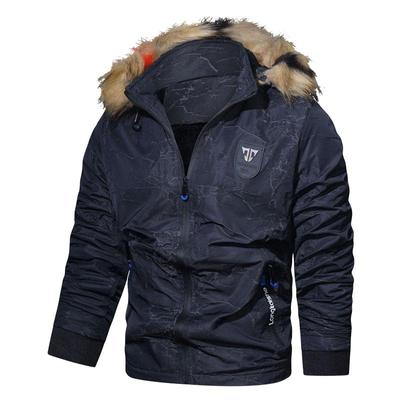 Polar Ceketler Erkekler Için Kış Rahat Parkas Erkek Giyim Kapşonlu Ceket Açık Kürk Yaka Rüzgarlık Erkekler Taktik Ceket