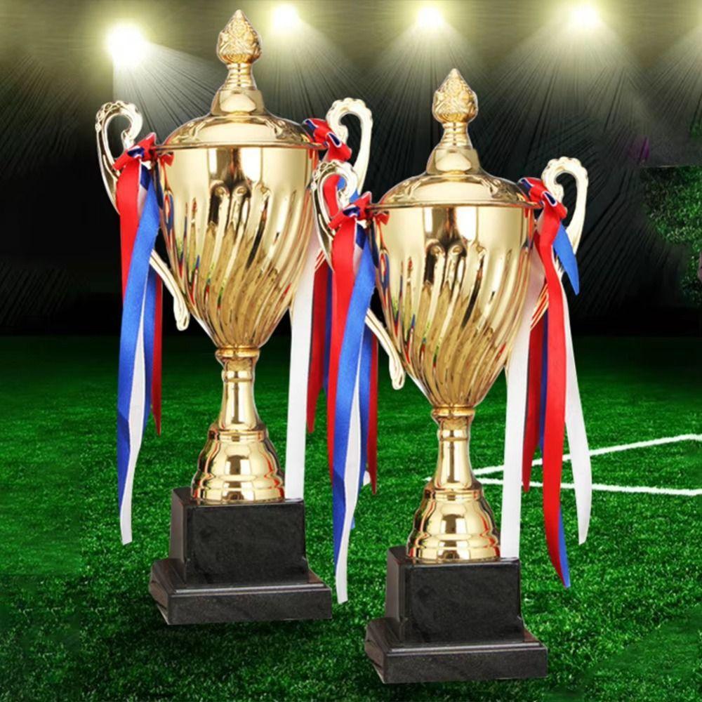 Metal Material Gold Trophy Cup 29/33/36cm Winner Trophies Award Trophy  Classroom Use