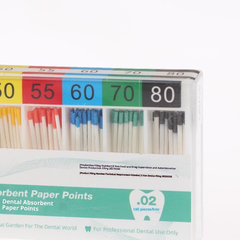 1 Box Dental Absorbent Paper Points Gp/Pp 02 Taper 15-80# Dentist Use Dentistry Materials Endodontic Cotton Fiber Tips