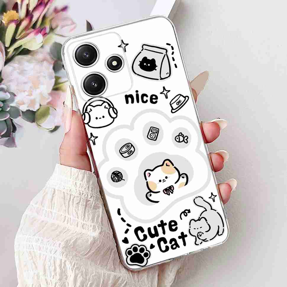 For Xiaomi Redmi Note 12R 5G Case Summer Little Daisy Lemon Soft Silicone TPU Cases For Redmi Note12R NOTE12R 23076RA4BC Shell