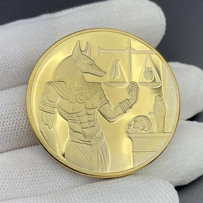 Anubis Gold Coin Pyramid Challenge Coin The Death God In Ancient Egyptian Mythology Coin Collectibles Medal In Capsule