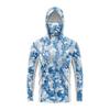 Lightweight Ice Silk Fishing Shirt With Hood Face Cover Long Sleeve UV Protection Quick Dry Outdoor Fly Apparel