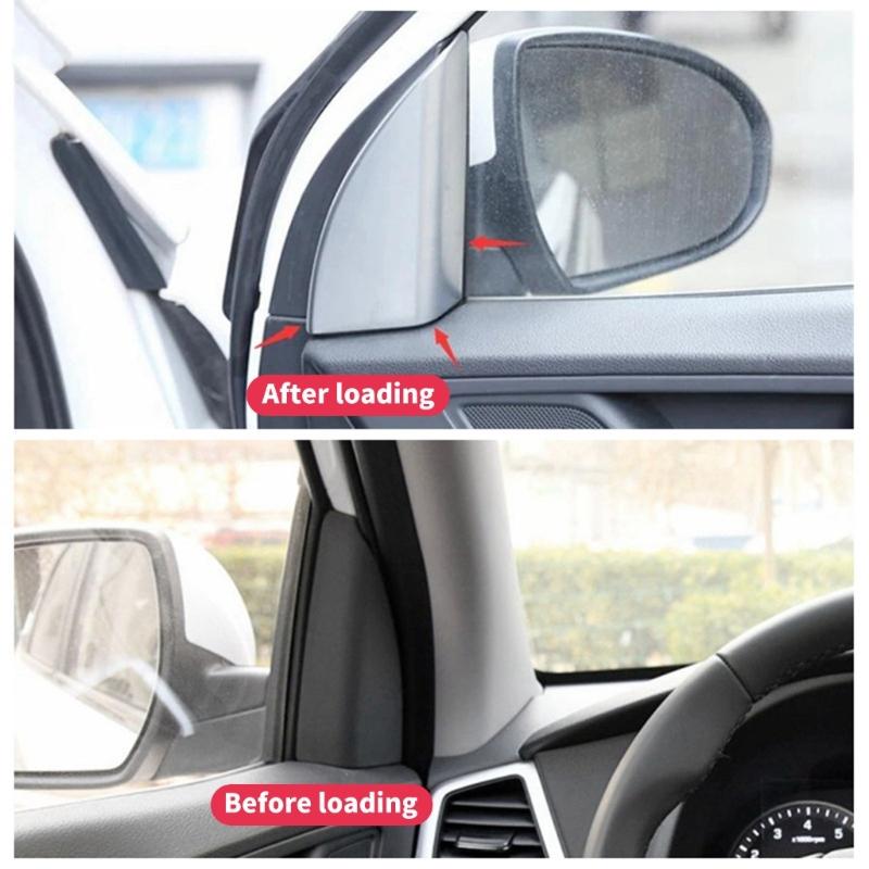 Automotive Interior Triangle Pillar Trim Set ABS A-Pillar Windshield Trim Molding For Select Model Front Window