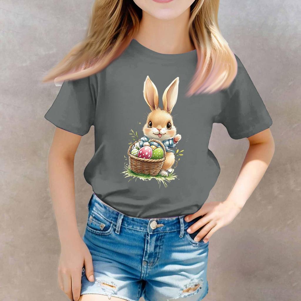 Toddler Girl Boy T-Shirts Kids Top Boys And Girls Printed Short Sleeved T-shirt