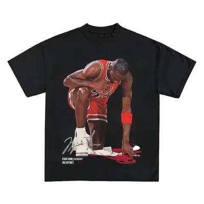 [KONG GYM] CAMISETA MICHAEL JORDAN, Camiseta de Baloncesto, Camiseta Gráfica de Baloncesto, Camiseta Vintage de Baloncesto, Merchandising de Baloncesto, Ropa con Cuello Redondo para Camiseta Deportiva