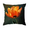 1 Pc Elegant Tulip Flower Polyester Throw Pillow Cover Sofa Couch Art Painting For Living Room Cushion Cover Modern Home Decor