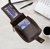 Vintage Horizontal Zipper Men's Wallet Short Card Holder Leather Bifold Wallet Genuine Leather Business Casual Multi-Function Wallet
