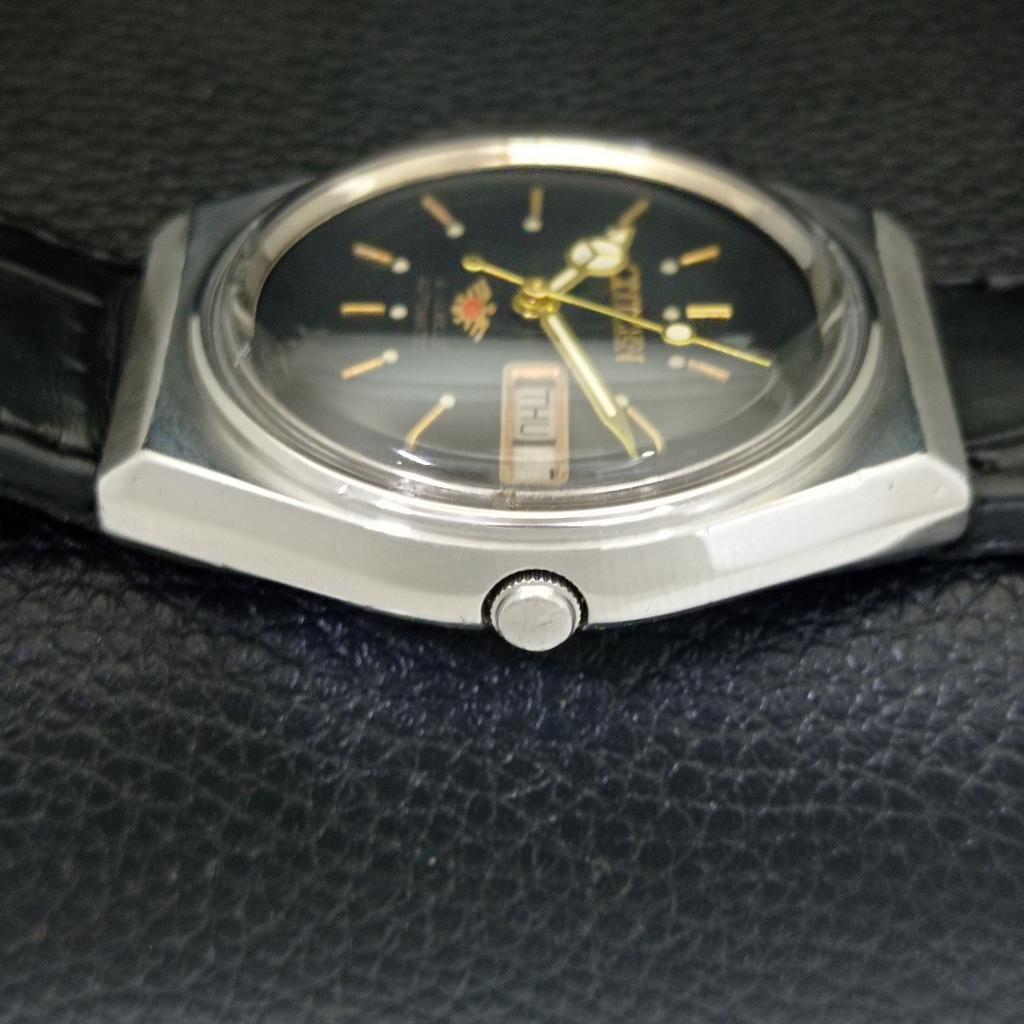 AUTOMATIC VINTAGE CITIZEN 8200 JAPAN MENS BLACK COLOR DIAL WATCH A702125-5 R208-a702125