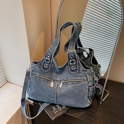 Vintage Denim Tote Bag Dames Schoudertas Handtas