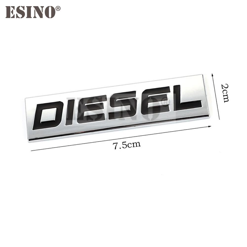 Car Styling 3D Metal Chrome Zinc Alloy Emblem Universal Diesel Logo Car Badge Body Trunk Fender Adhensive Emblem Auto Accessory