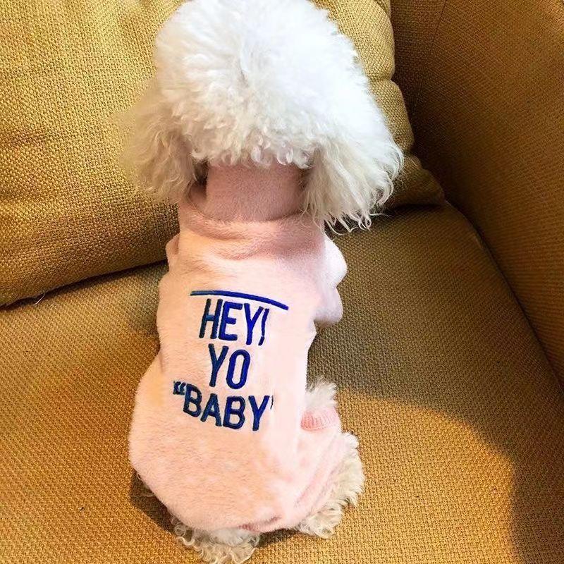 

Dog clothes autumn and winter turtleneck velvet Bichon Pomeranian teddy dog new warm, comfortable and soft four-legged clothes XL bust 50 back length 40 about 10-6.5 kg