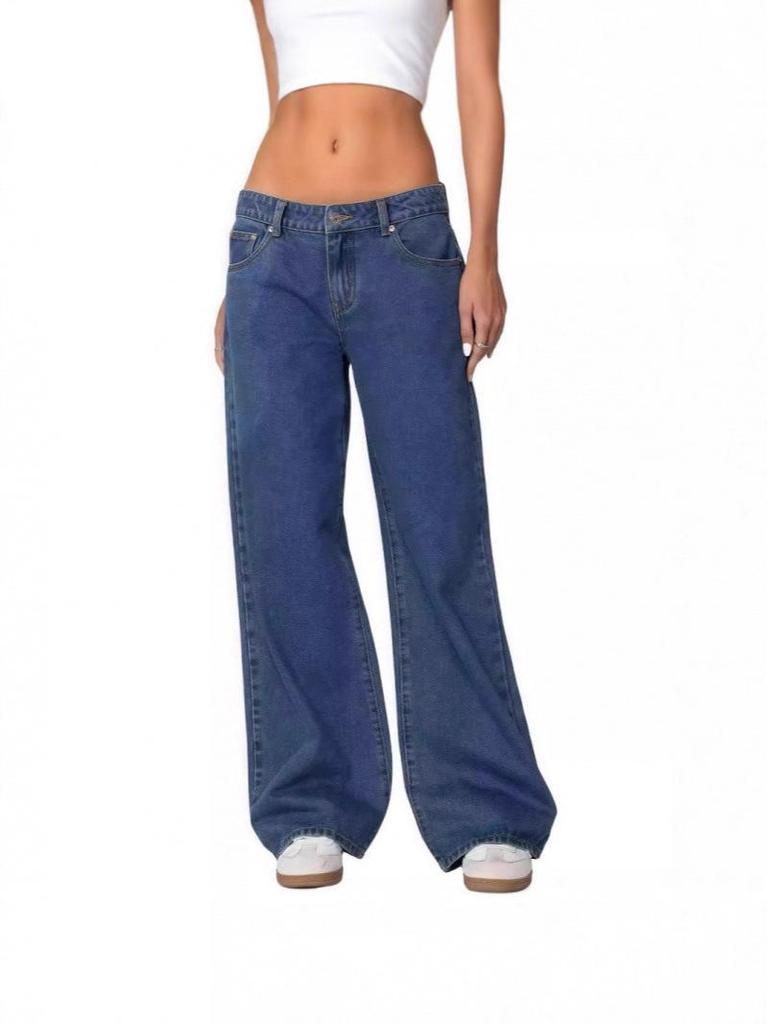 Russian Fashion: Women's High Waist Extra Long Wide Leg Jeans 2025