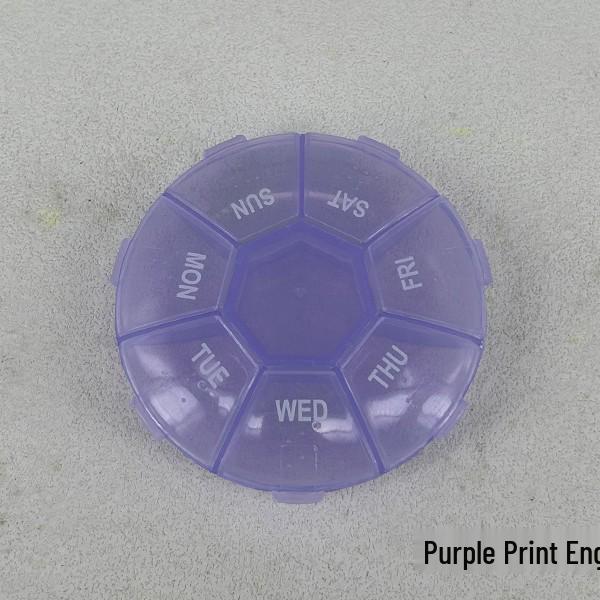 7-Day Round Portable Pill Box with 7 Compartments