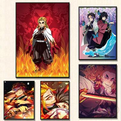 Canvas Art Painting Kamado Tanjirou Demon Killer Tomioka Giyuu Poster Toy Comics Image Modular Printing