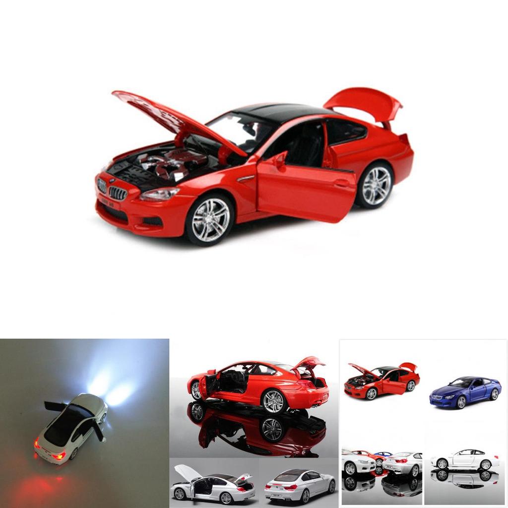 Luxurious M6 Metal Diecast 132 Model Car Toy With Sound And Light Features