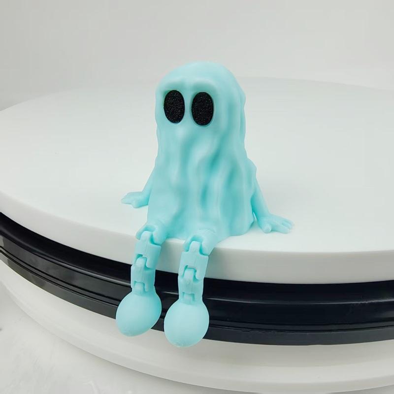 3D Printed Halloween Ghost Ornament Joint Movable Figurines Fidget Toys Home&Car Room Decor Desktop Decorations