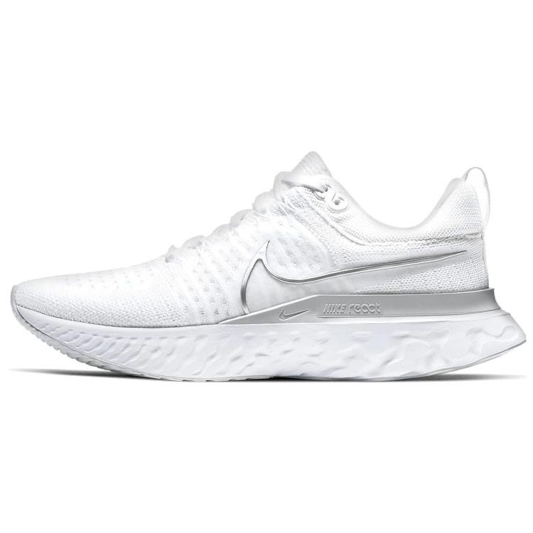 

New Nike React Infinity Run Flyknit 2 White Metallic Silver Women s CT2423-102 36.5